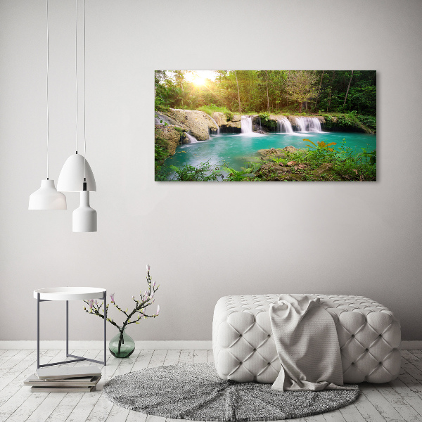 Acrylic wall art Waterfall in the forest