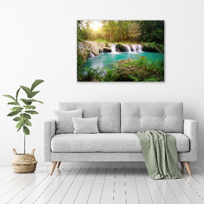 Acrylic wall art Waterfall in the forest