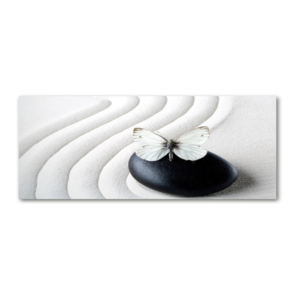 Acrylic wall picture Zen stone and butterfly