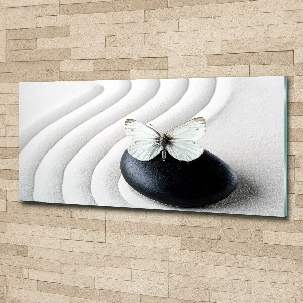 Acrylic wall picture Zen stone and butterfly