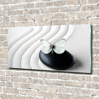 Acrylic wall picture Zen stone and butterfly