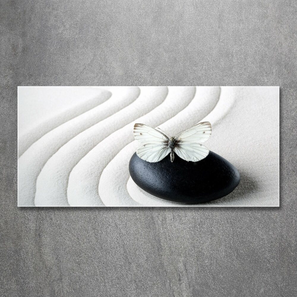 Acrylic wall picture Zen stone and butterfly