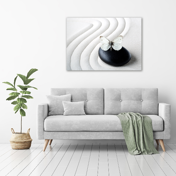 Acrylic wall picture Zen stone and butterfly