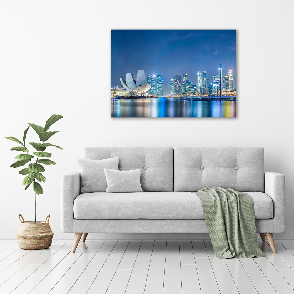 Acrylic print Singapore at night