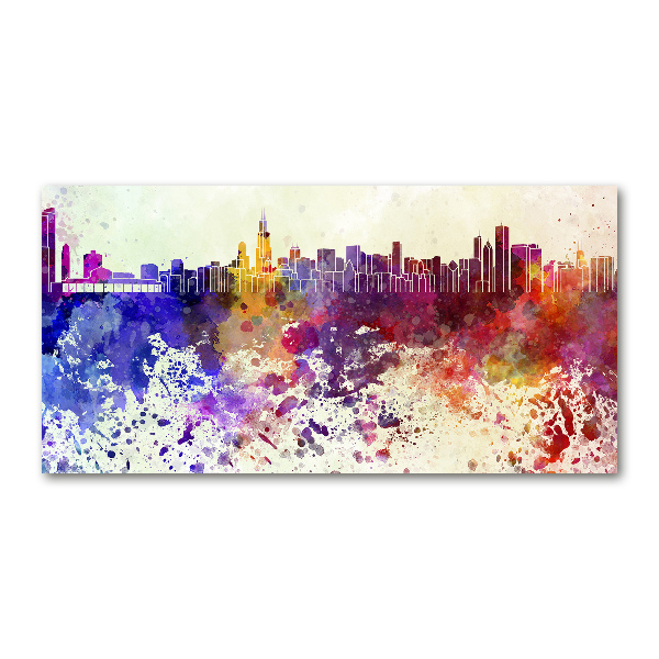 Acrylic wall art Colorful chicago