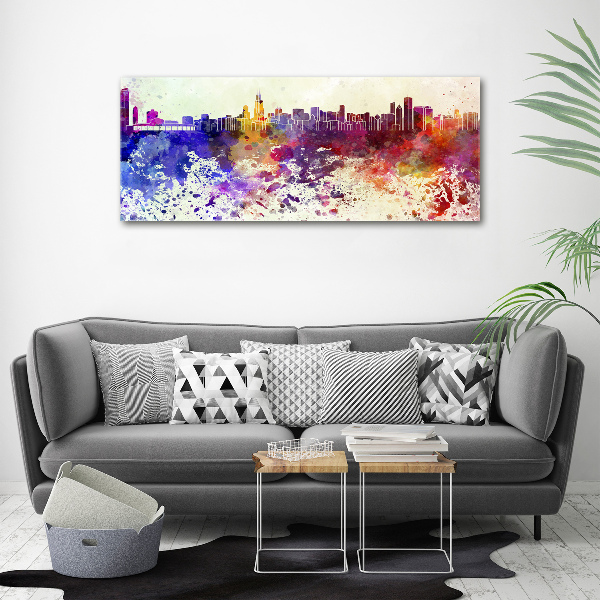 Acrylic wall art Colorful chicago