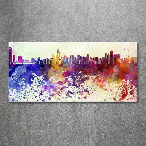 Acrylic wall art Colorful chicago