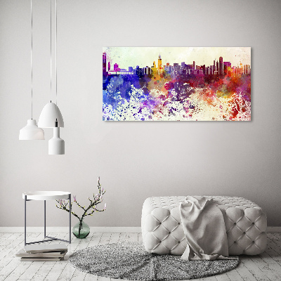 Acrylic wall art Colorful chicago