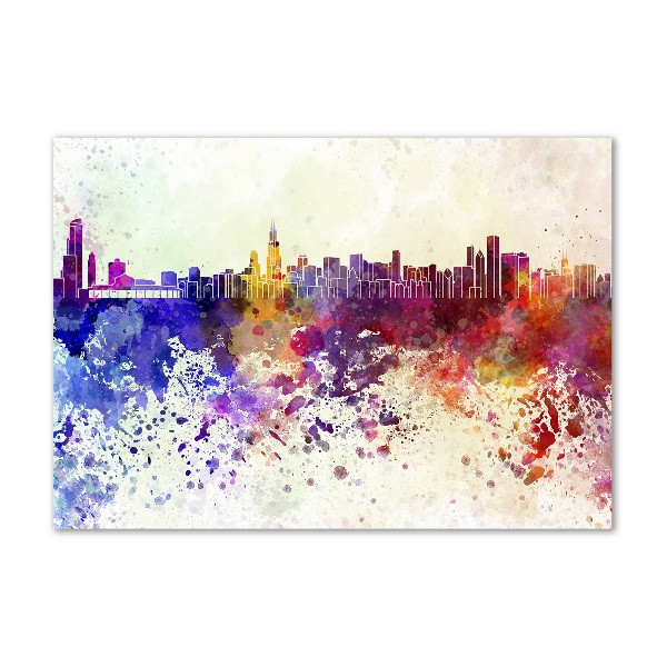 Acrylic wall art Colorful chicago