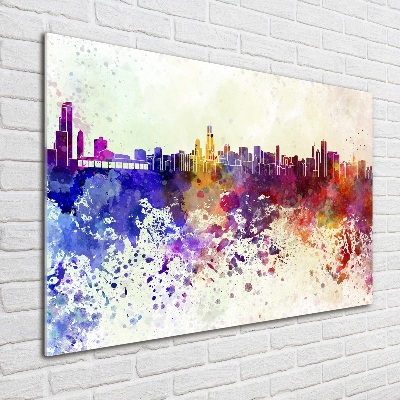 Acrylic wall art Colorful chicago