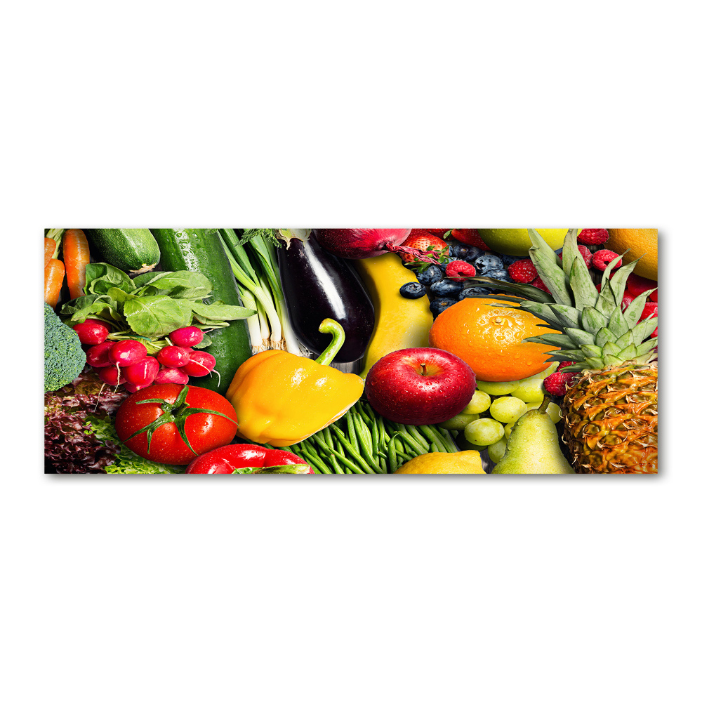 Acrylic wall art Vegetables and fruits