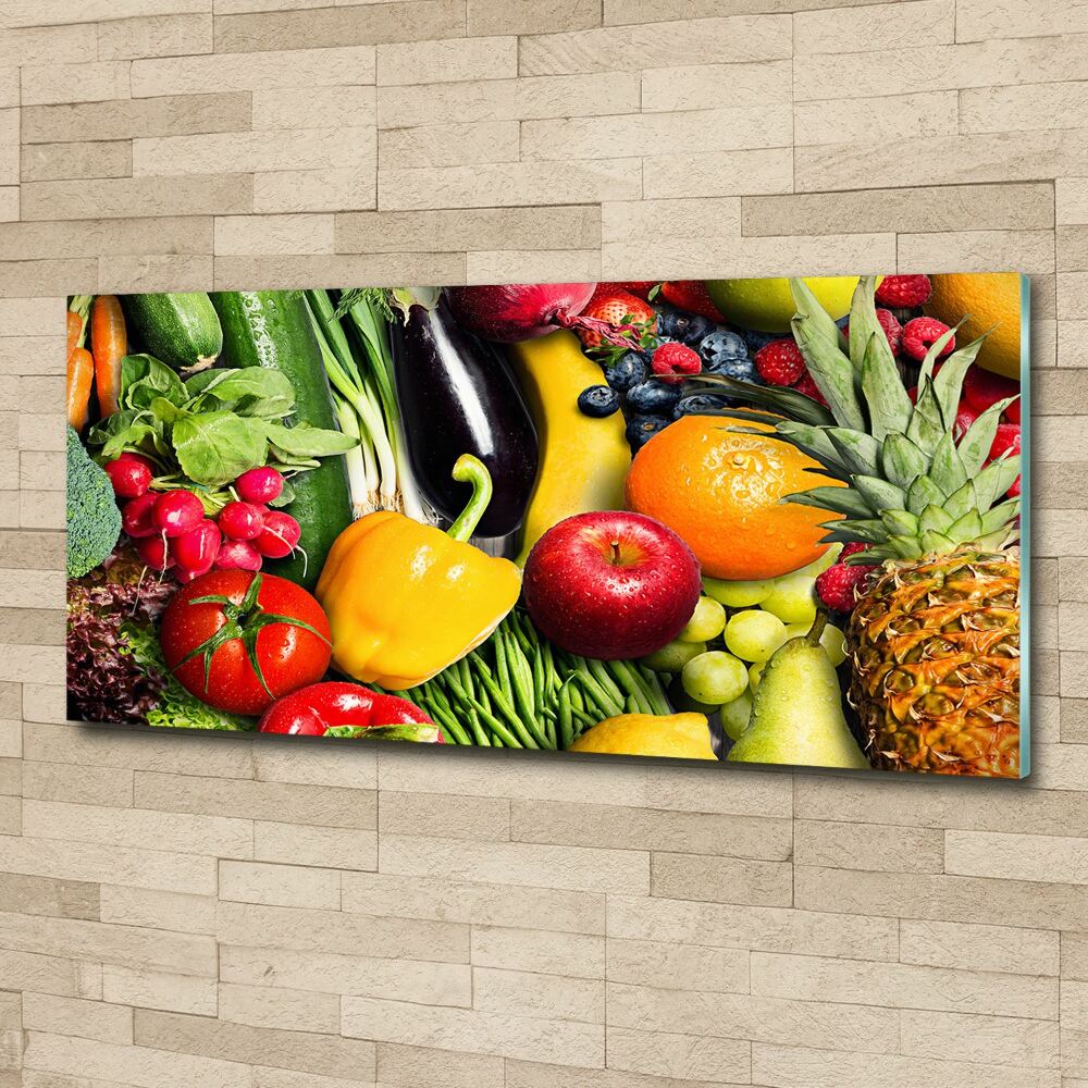 Acrylic wall art Vegetables and fruits