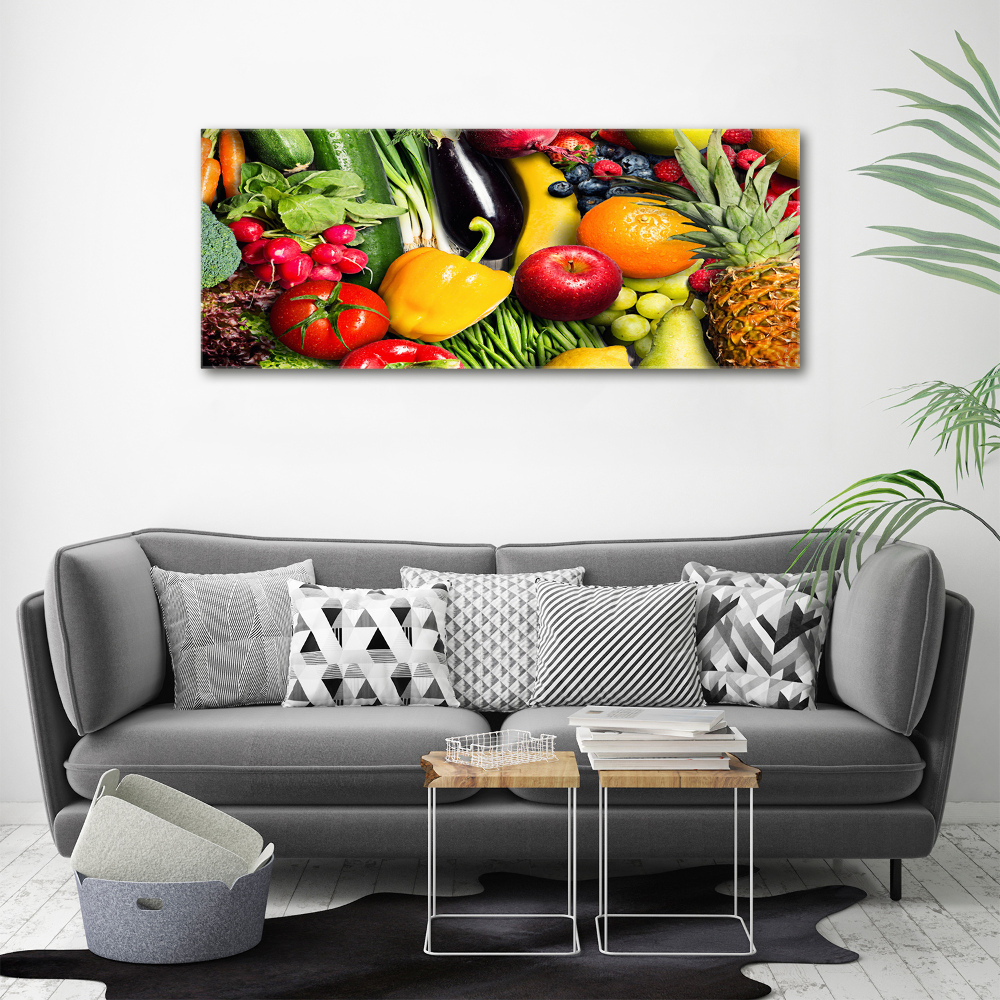 Acrylic wall art Vegetables and fruits