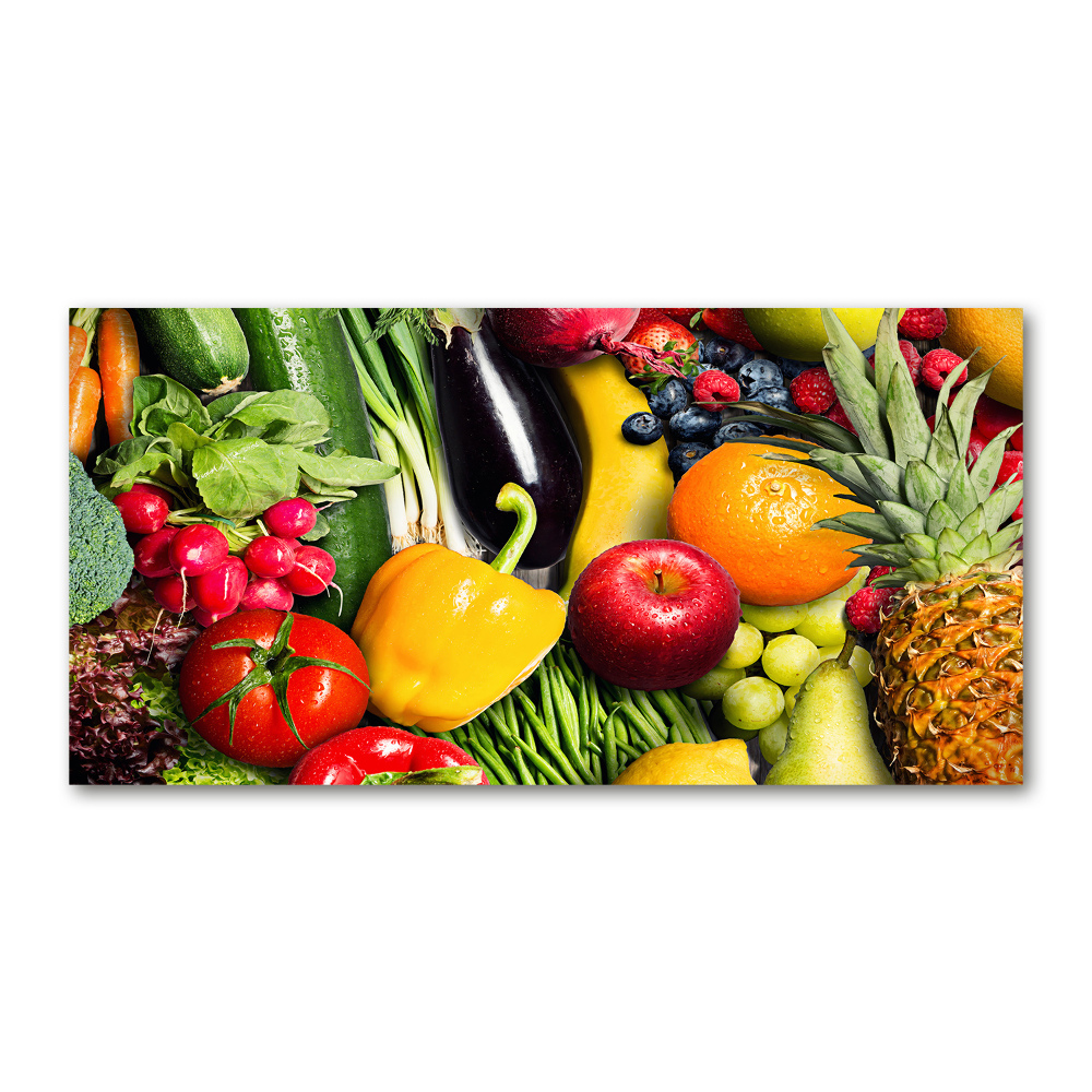 Acrylic wall art Vegetables and fruits