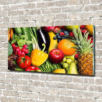 Acrylic wall art Vegetables and fruits