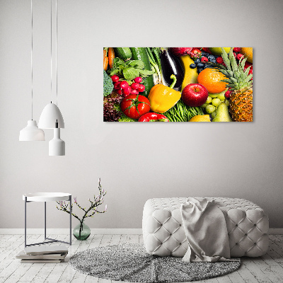 Acrylic wall art Vegetables and fruits