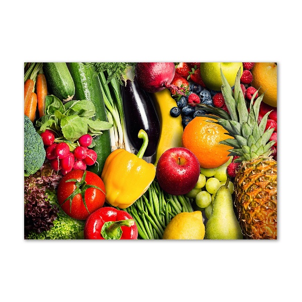 Acrylic wall art Vegetables and fruits