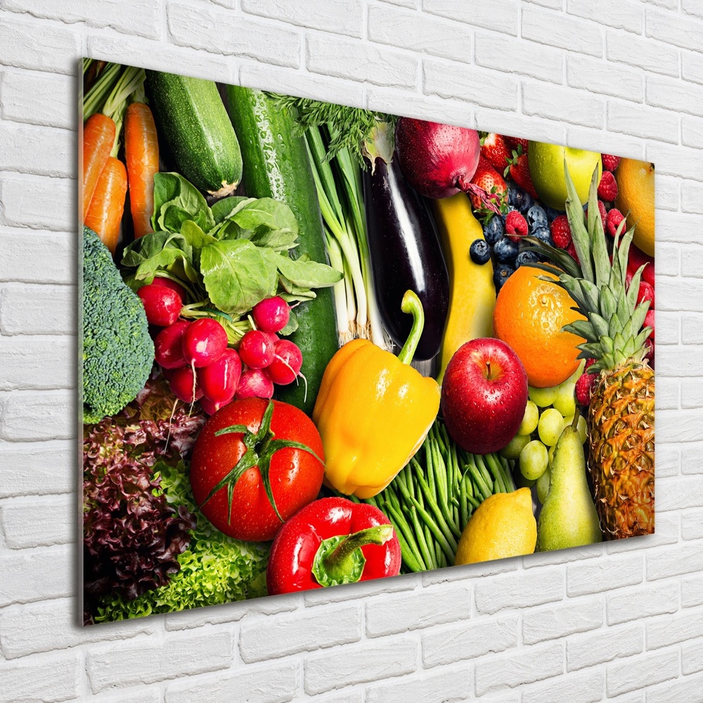 Acrylic wall art Vegetables and fruits