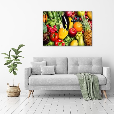 Acrylic wall art Vegetables and fruits