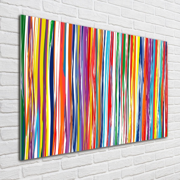 Wall art acrylic Colorful stripes