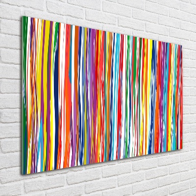 Wall art acrylic Colorful stripes