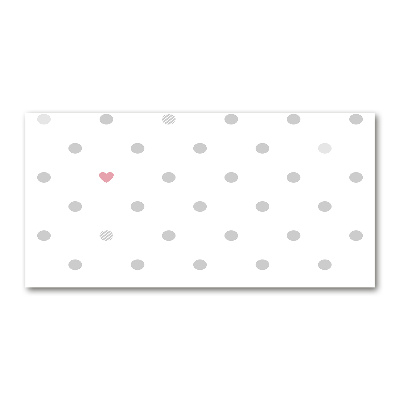 Acrylic wall picture Dots and hearts