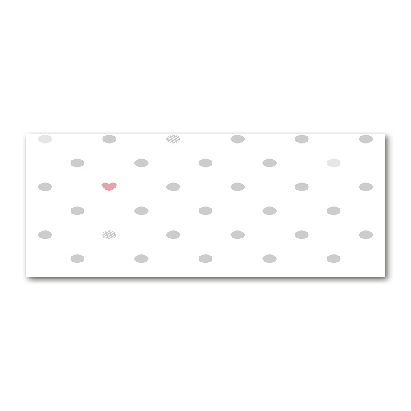 Acrylic wall picture Dots and hearts