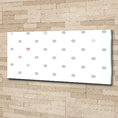 Acrylic wall picture Dots and hearts