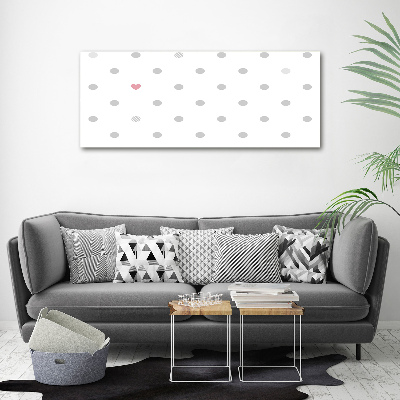 Acrylic wall picture Dots and hearts