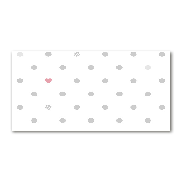 Acrylic wall picture Dots and hearts