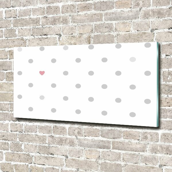 Acrylic wall picture Dots and hearts