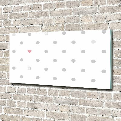 Acrylic wall picture Dots and hearts