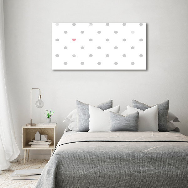 Acrylic wall picture Dots and hearts