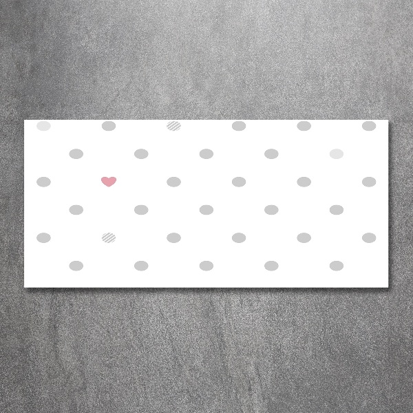 Acrylic wall picture Dots and hearts