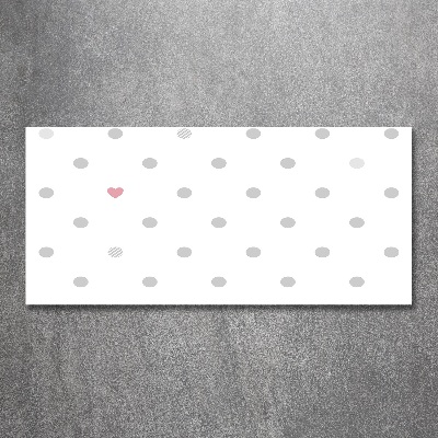 Acrylic wall picture Dots and hearts