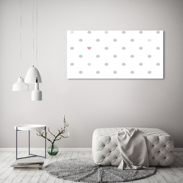 Acrylic wall picture Dots and hearts