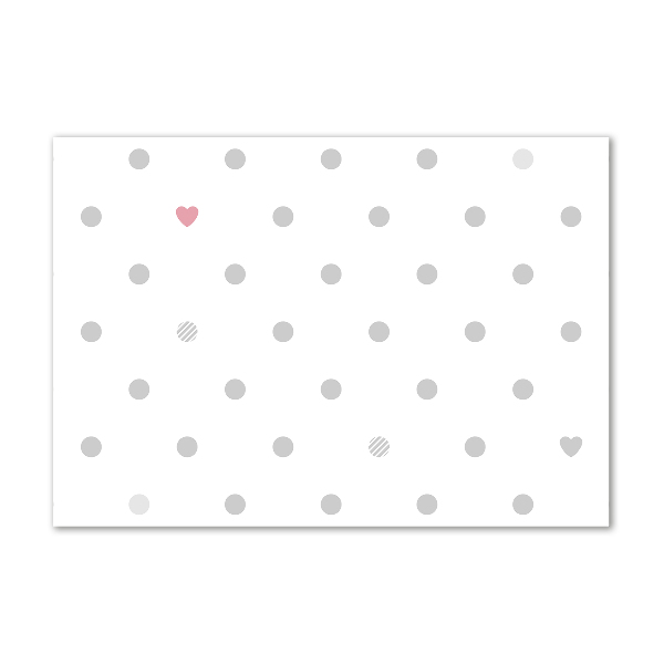 Acrylic wall picture Dots and hearts