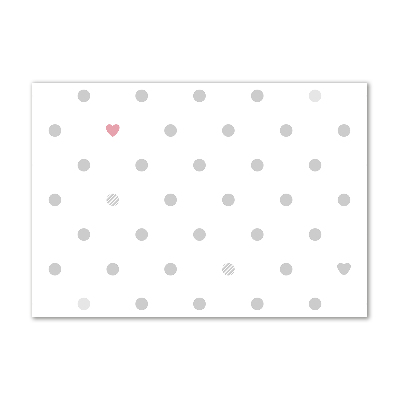 Acrylic wall picture Dots and hearts