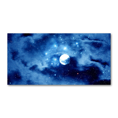 Glass acrylic wall art full moon