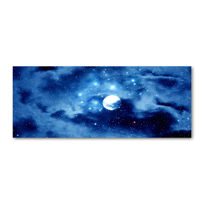 Glass acrylic wall art full moon