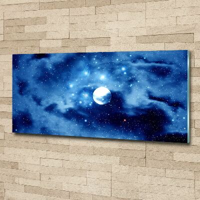 Glass acrylic wall art full moon