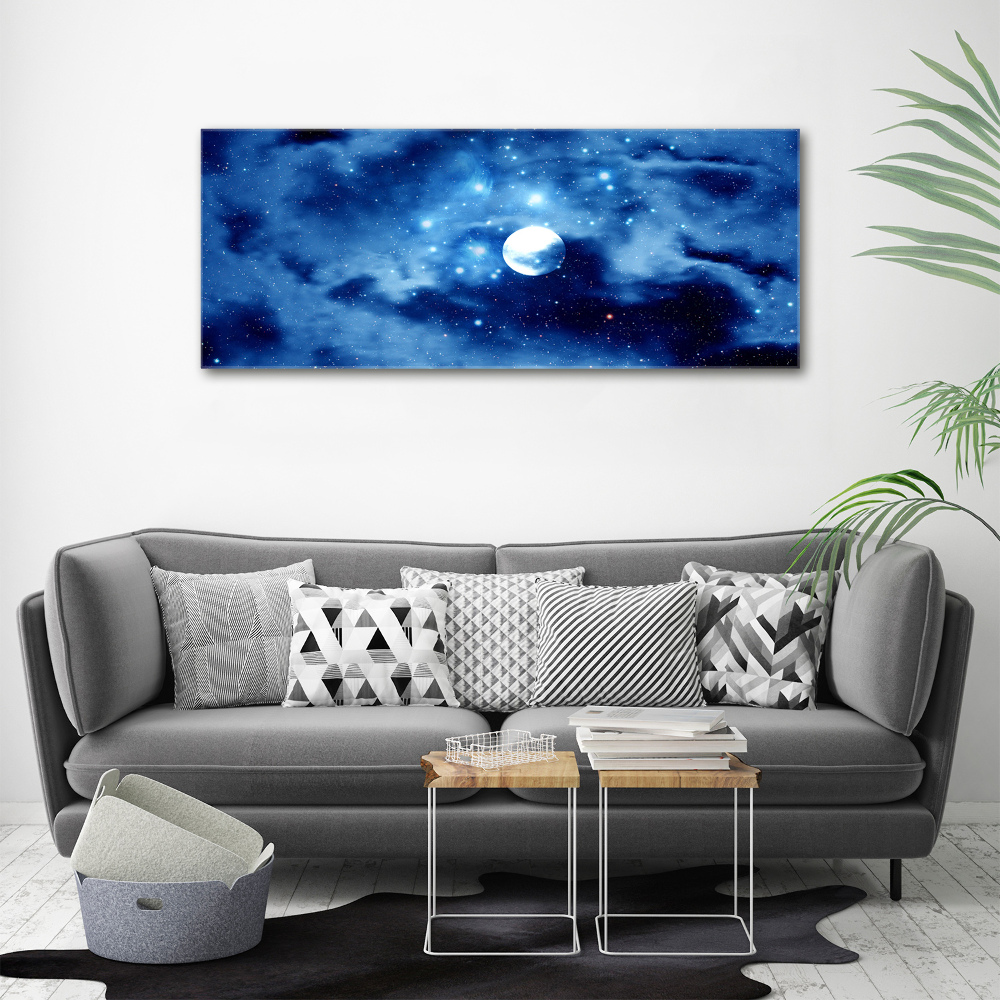 Glass acrylic wall art full moon