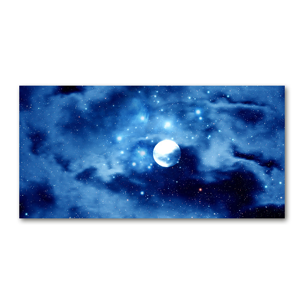 Glass acrylic wall art full moon