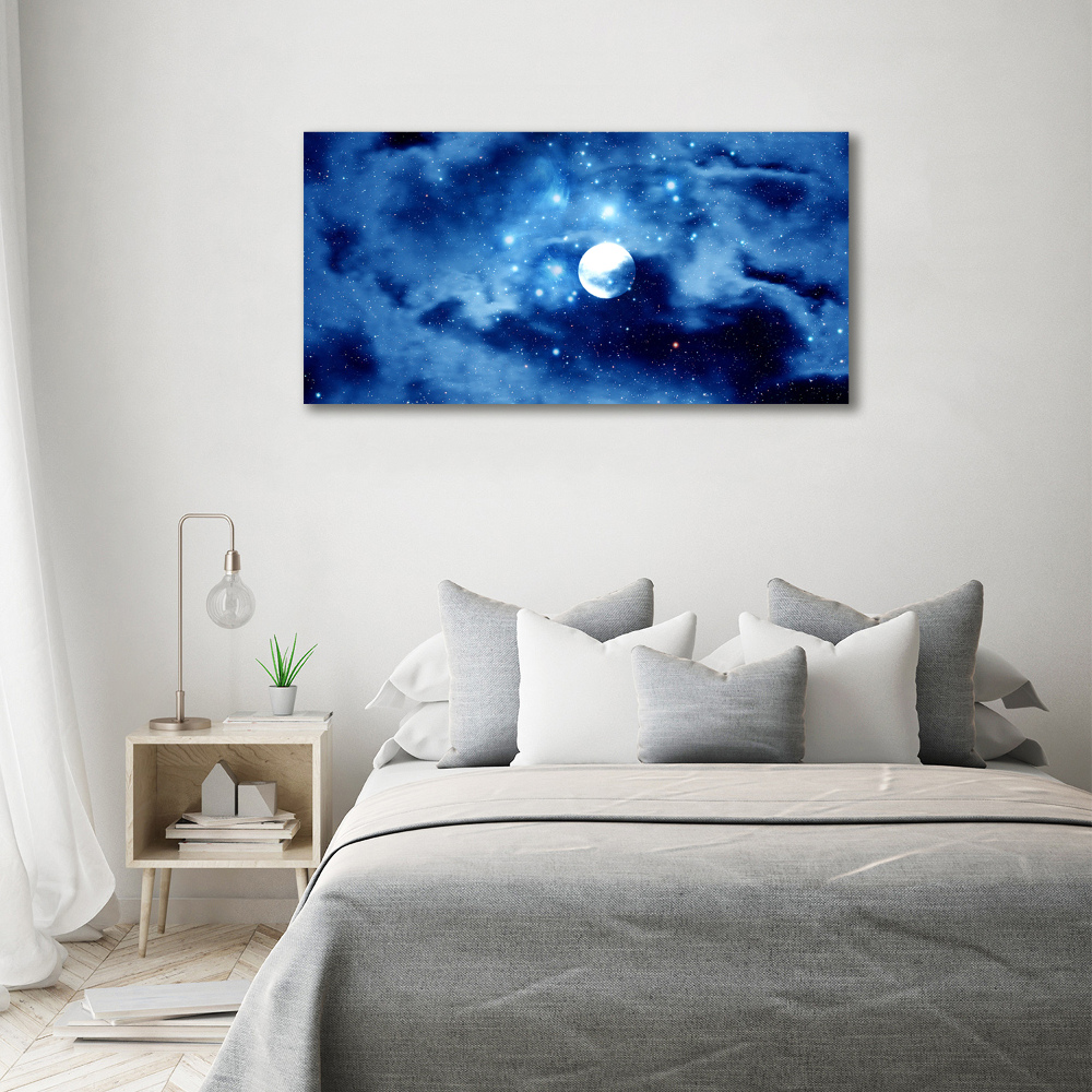 Glass acrylic wall art full moon