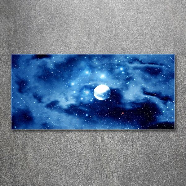 Glass acrylic wall art full moon