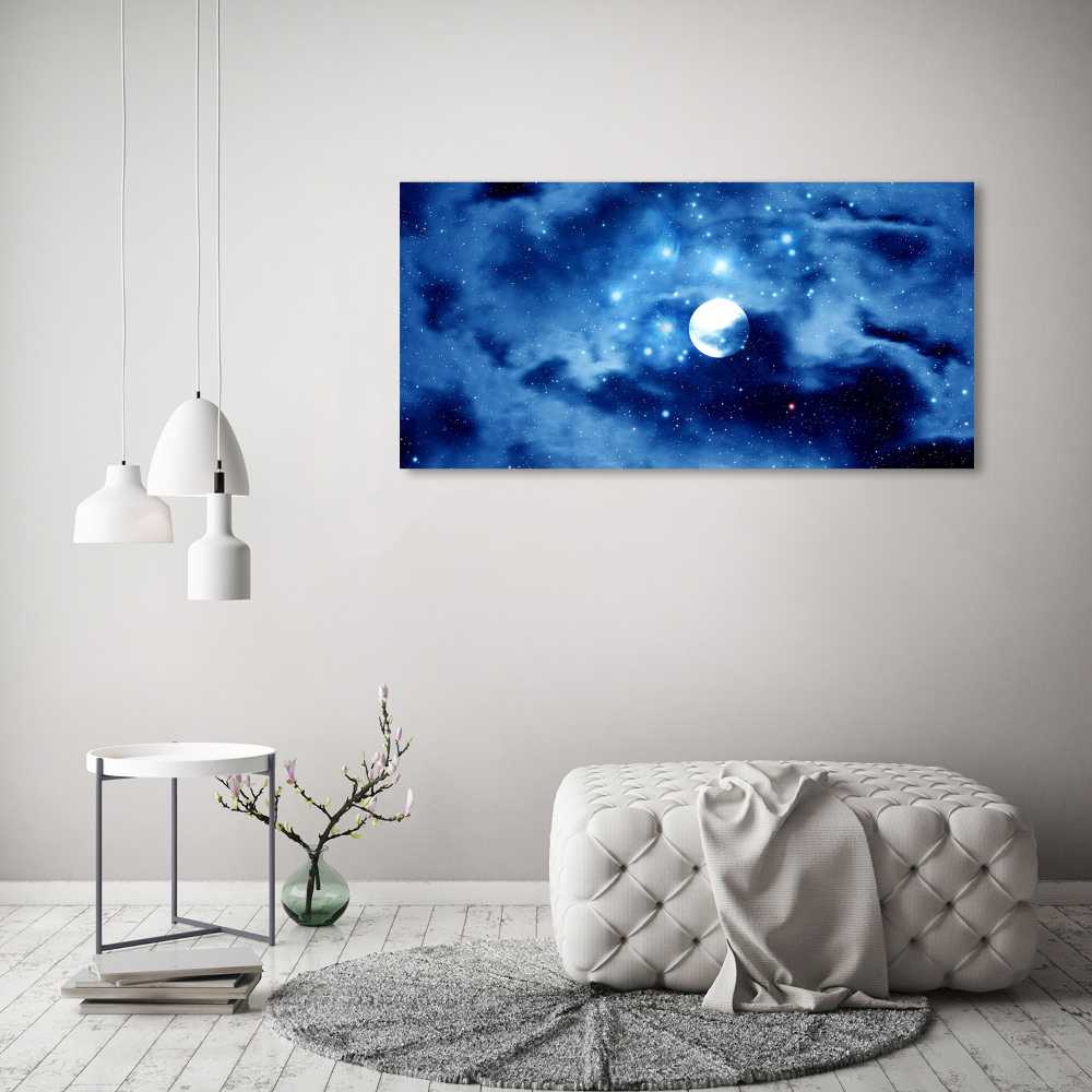 Glass acrylic wall art full moon