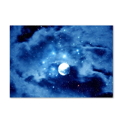 Glass acrylic wall art full moon