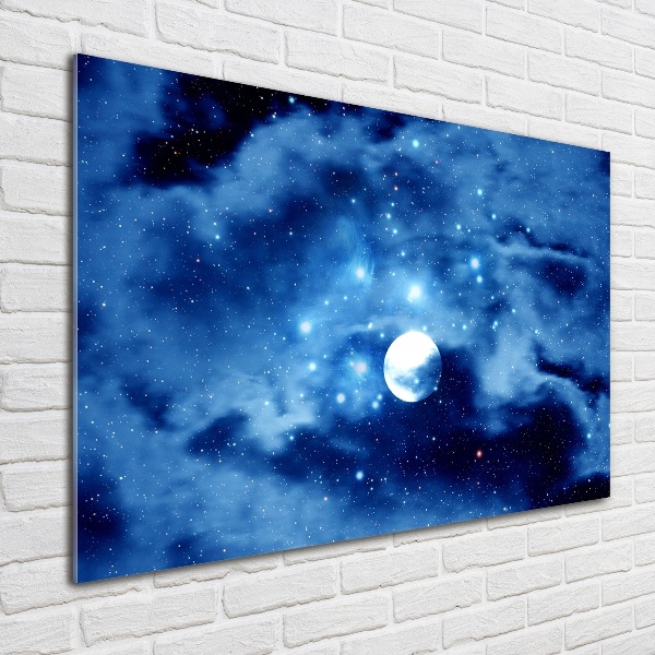 Glass acrylic wall art full moon