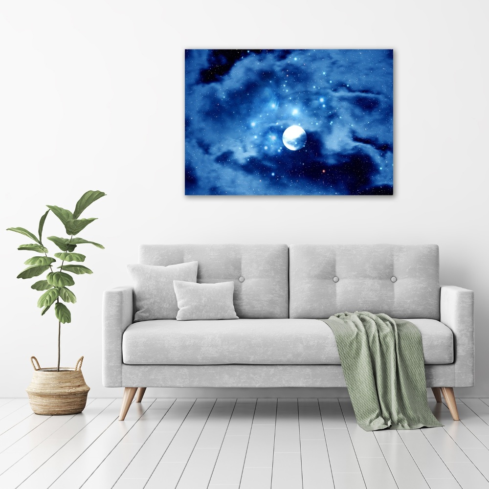 Glass acrylic wall art full moon