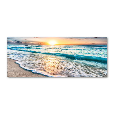 Glass acrylic wall art Sunset beach